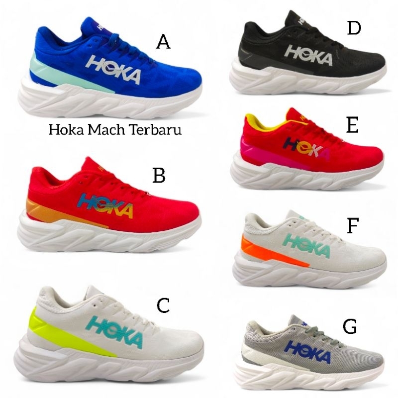 Sepatu Hoka One One Mach Original / Sepatu Lari Pria Hoka Mach 5 One One