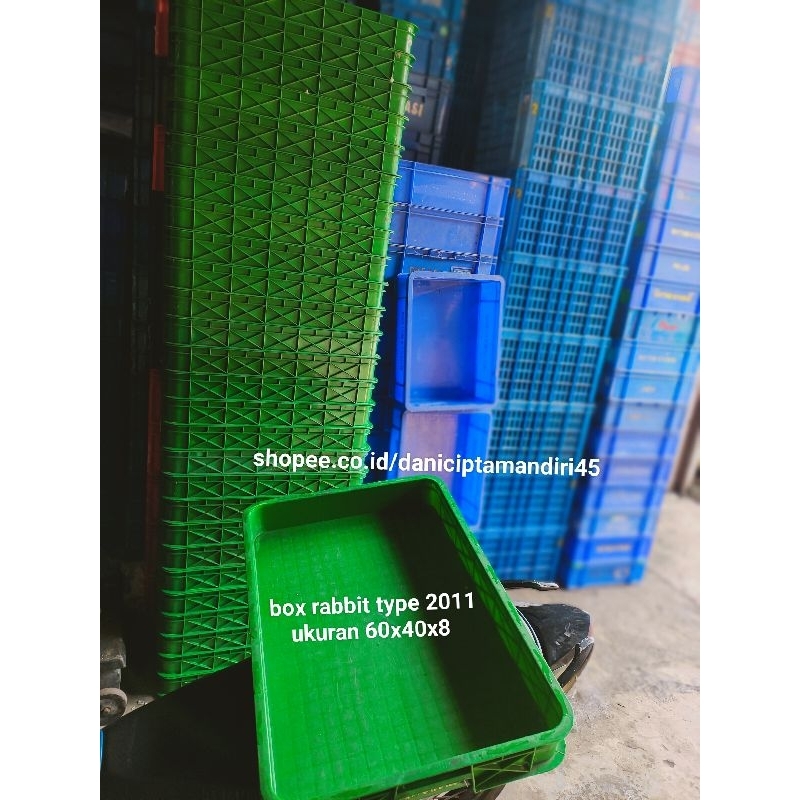 box container rabbit  type 2011, box plastik industri, box roti, ikan _magot, box serbaguna, bekas