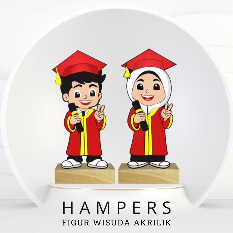 Hampers / Gift - Wisuda / Graduation Figur Akrilik Cowok Cewek