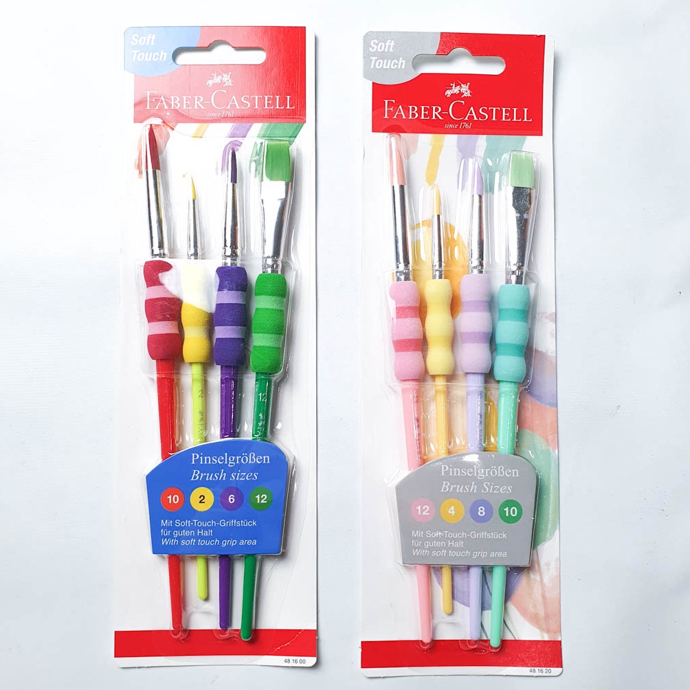 

KODE O9I6 Faber Castell FaberCastell Kuas Lukis Set Cat Grip Brush Set Colours