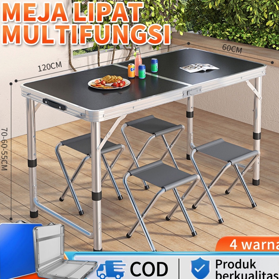 LANGSUNG KIRIM Meja Lipat Meja Koper Portabel Aluminium 12x6 CM Meja Camping Outdoor Meja Jualan Ser