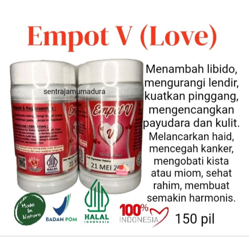 BPOM JAMU EMPOT LOVE V ISI 150 FIRDAUS Sentra Jamu Madura