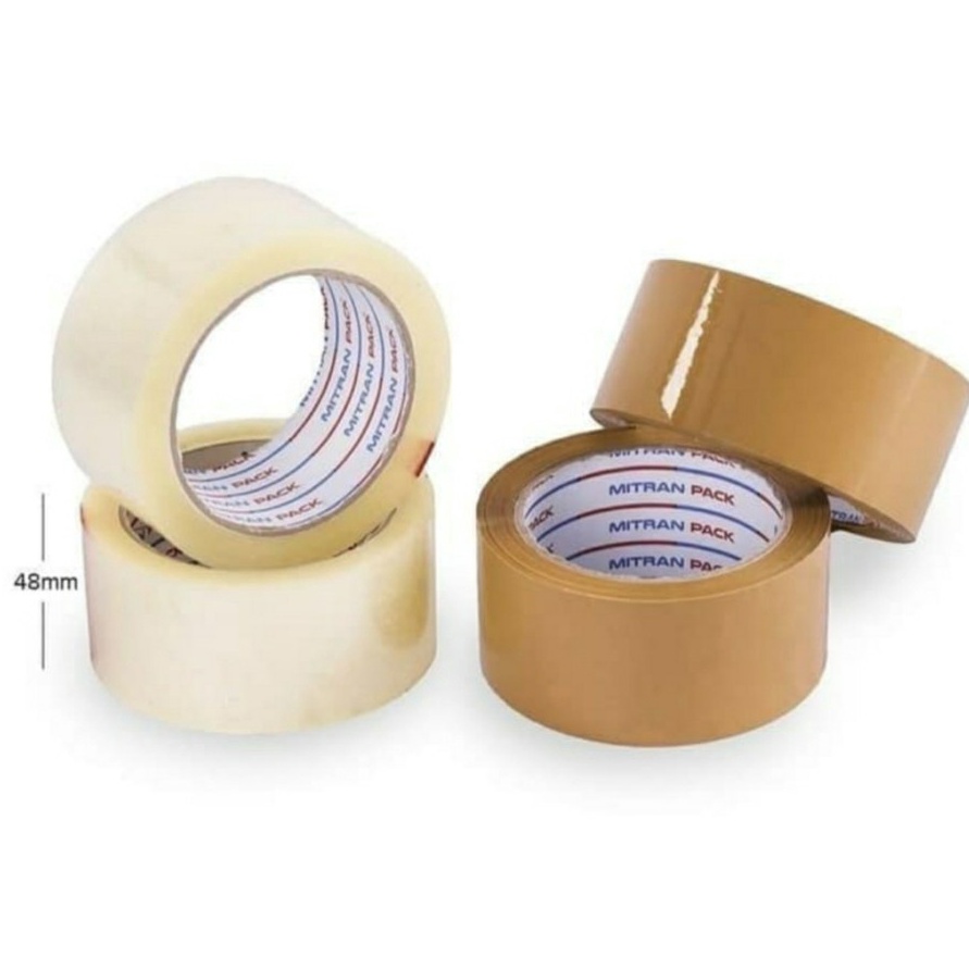 

SPESIAL DISCOUNT Lakban Bening Coklat 1 yard FULL x 48 mm 2 inch Mitran Pack 9 Meter x 48mm