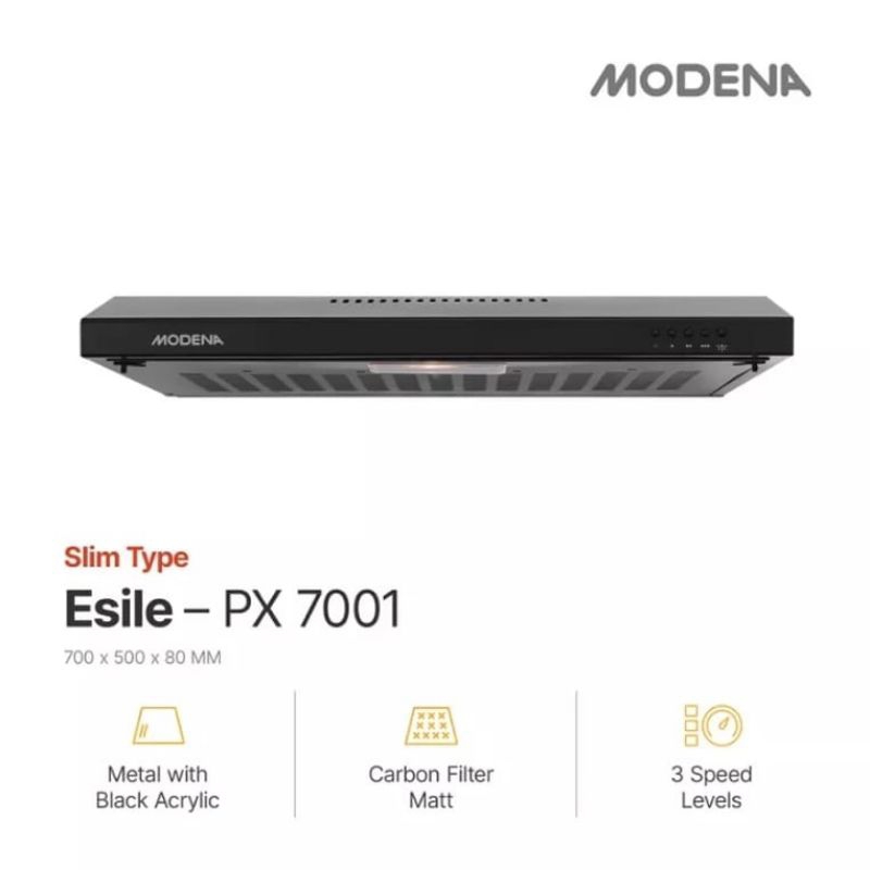 Cooker Hood Modena 70cm  esile px7111 slim murah