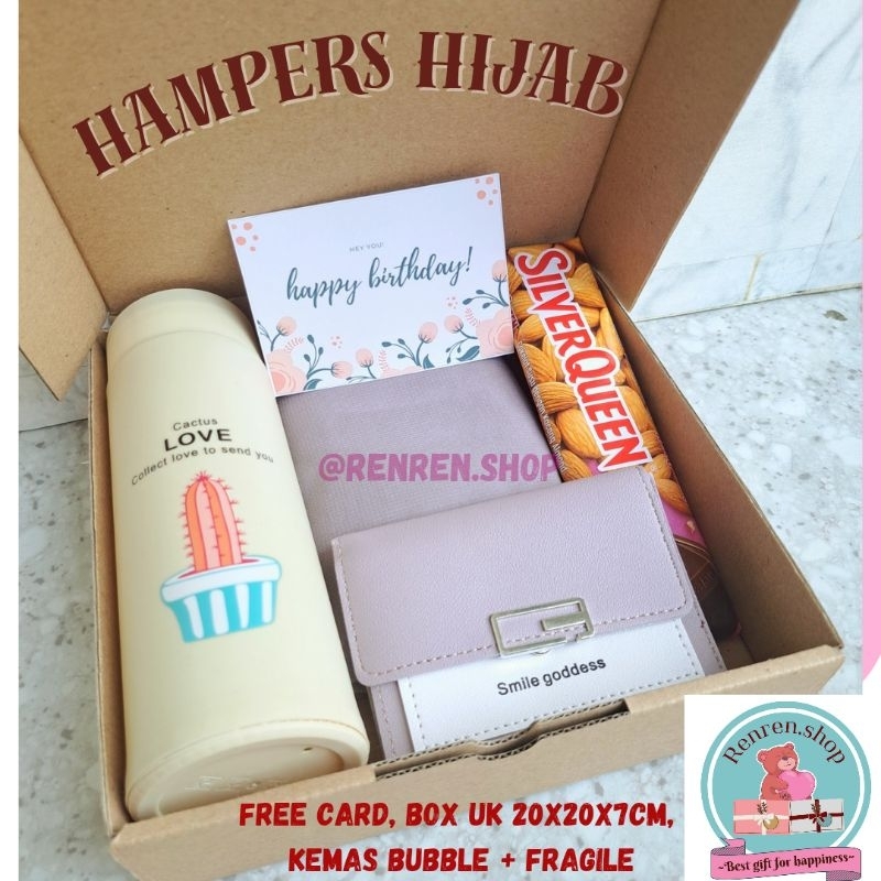 

READY - HAMPERS HIJAB TUMBLER KADO ULANG TAHUN CEWEK COKELAT KADO CEWEK MUSLIM