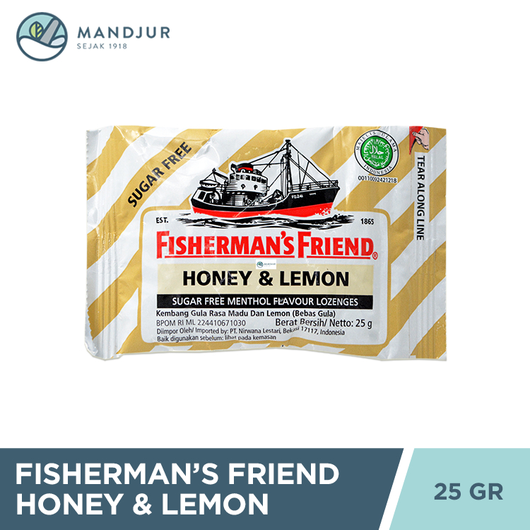 

Fisherman's Friend Honey & Lemon Sugar Free - Permen Pelega Tenggorokan