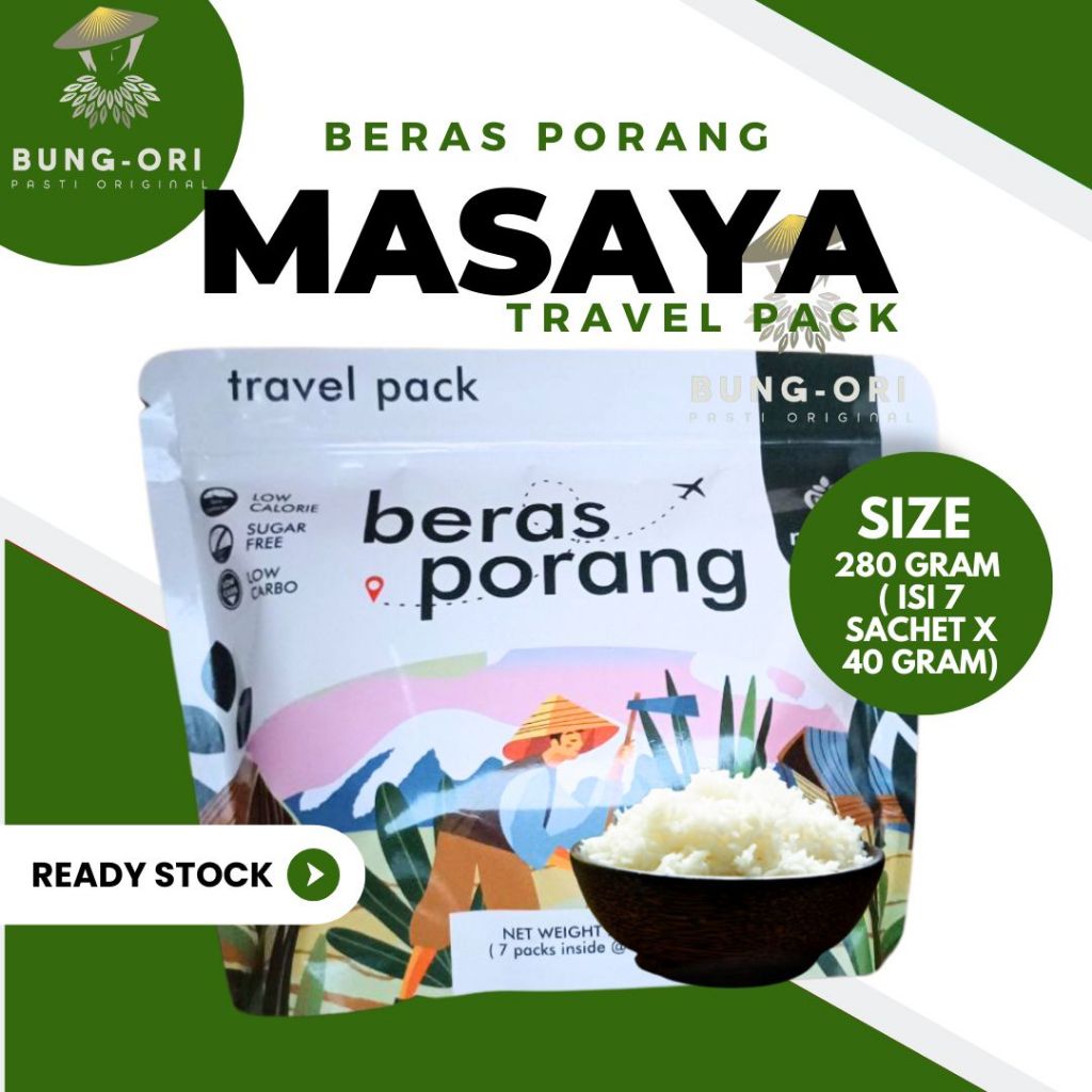 

Masaya Beras Porang Travel Pack - beras porang shirataki konjac diet health food
