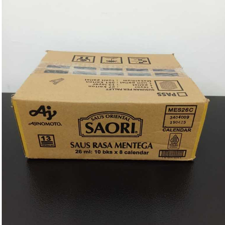 

SAORI Saus Mentega Oriental Sachet 26 ml / Karton 26 ml ( 10 bks x 8 calender )