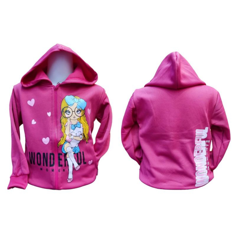 Model Baru/Jaket Anak Perempuan Wonderful Girl/Kids Jacket/Jaket Anak Perempuan Kekinian/Jaket Anak 