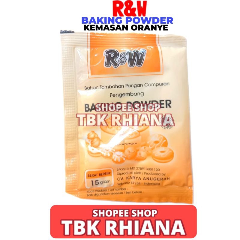 

Rajawali R&W RW Baking Powder Kemasan Oranye 15gr