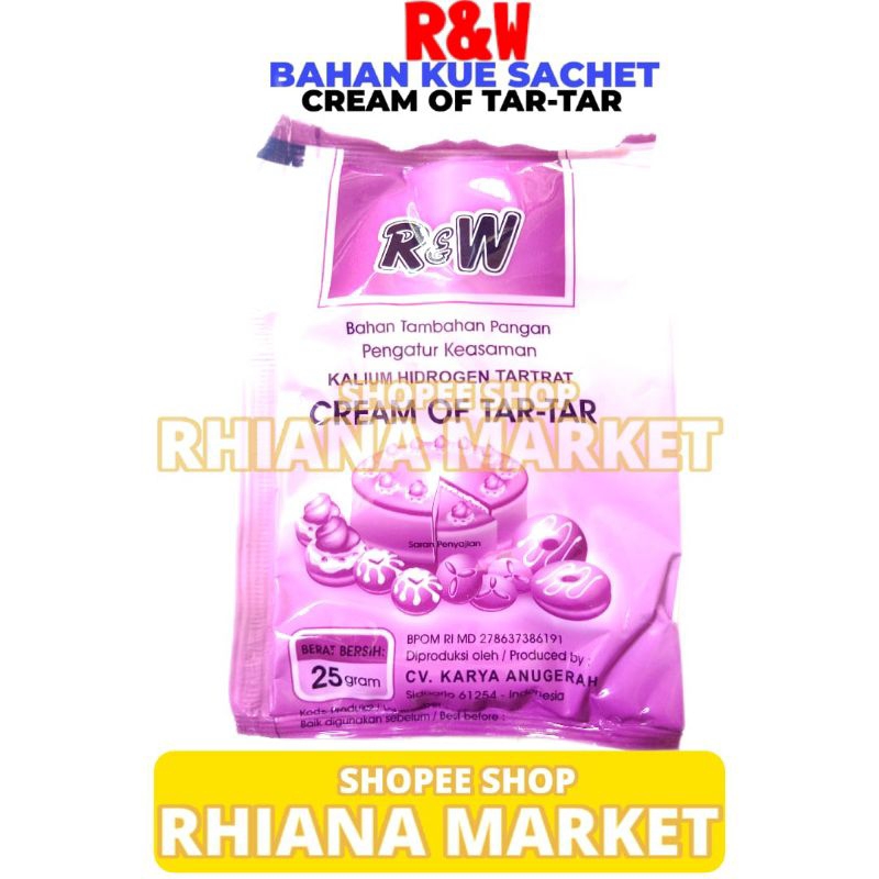 

Rajawali R&W RW Cream Of Tar Tar 25 Gram