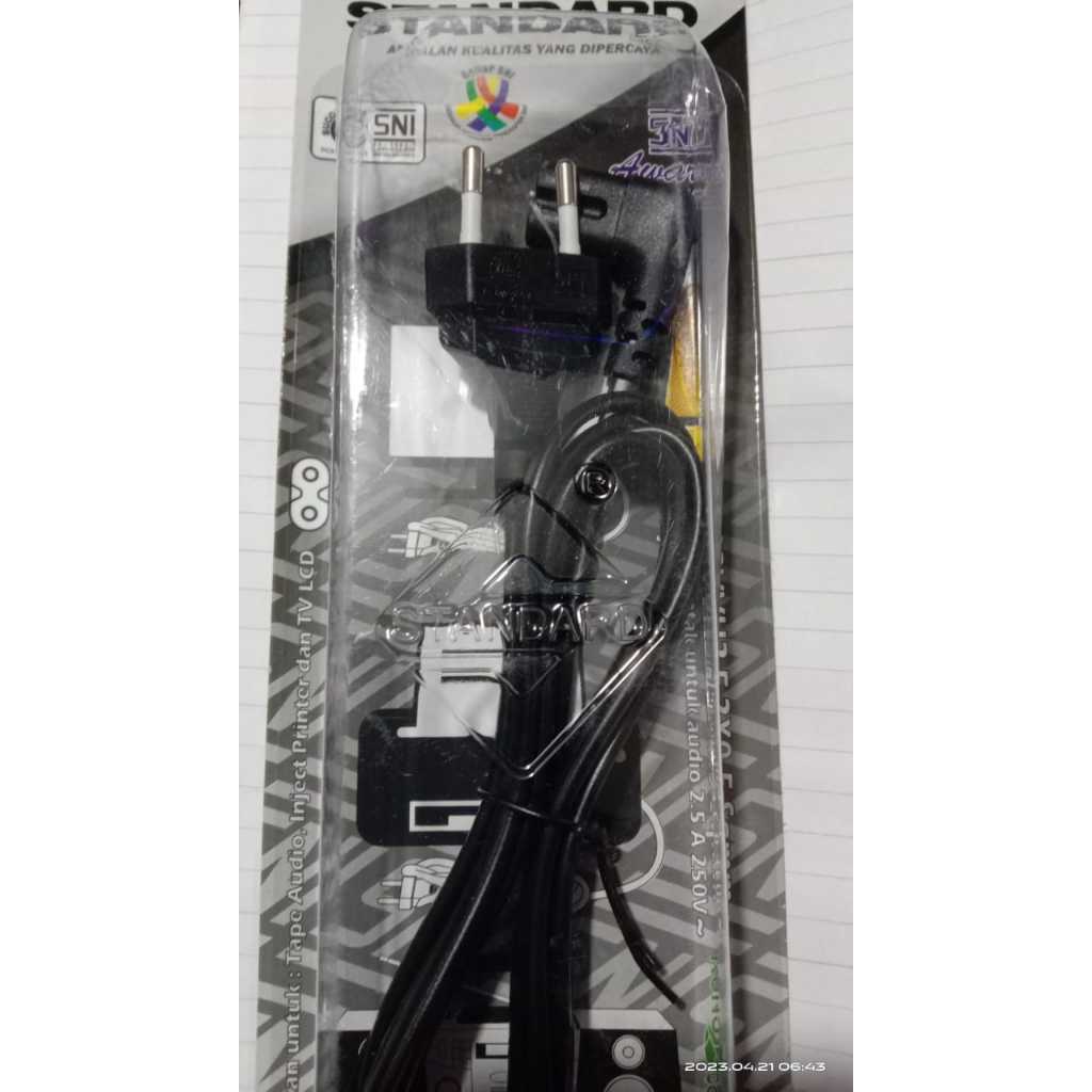 STANDARD Kabel Tape Kabel Radio Kabel Angka 8 Kabel Power TV Bengkok Tahan Panas Standard