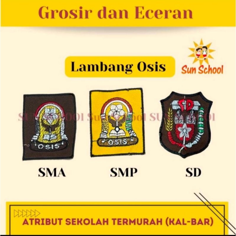 

Lambang osis sekolah bordir SD , SMP , SMA