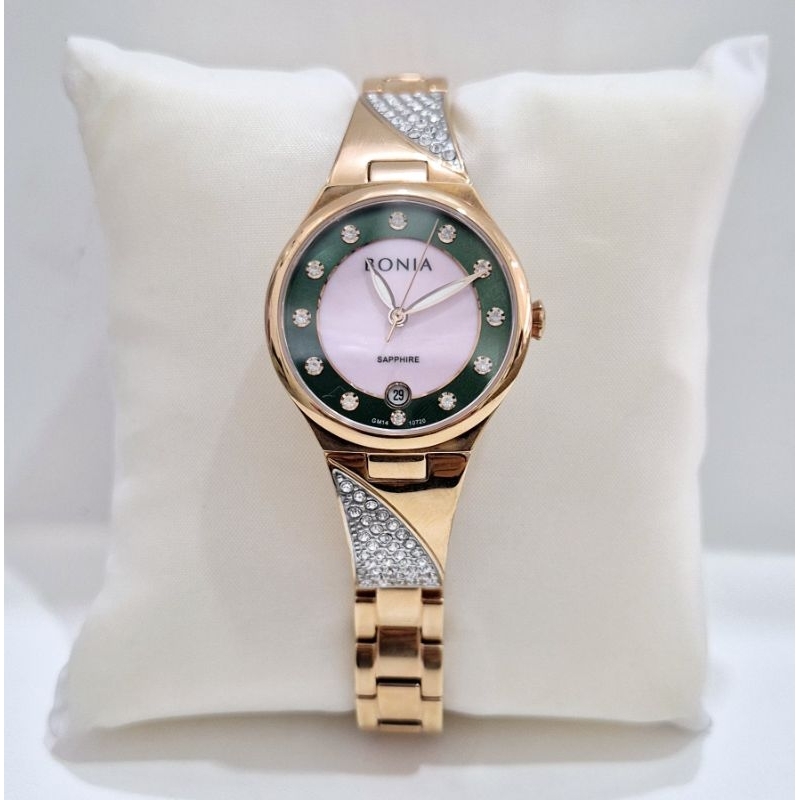 Bonia BNB10720-2597 sapphire rosegold jam tangan wanita original