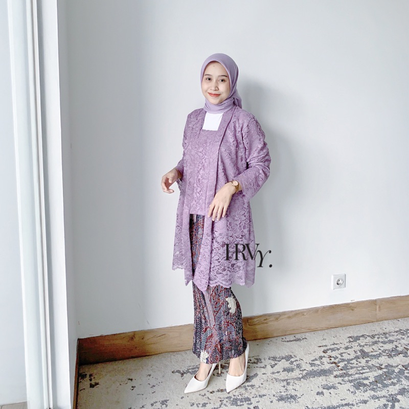 WEARHRVY | Baju Kebaya Kutu Baru Brukat | Kebaya Hijab | Kebaya Kutubaru Simpel Modern