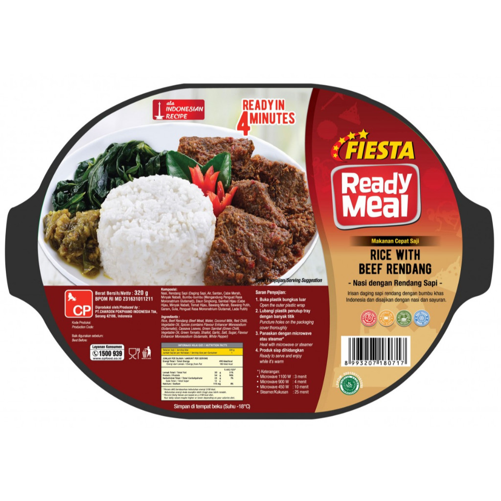 

Fiesta ready meal rice with beef rendang 320