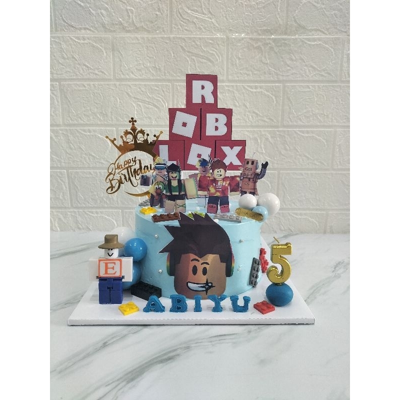 

KUE ULANG TAHUN TEMA ROBLOX, ROBLOX BIRTHDAY CAKE 16CM