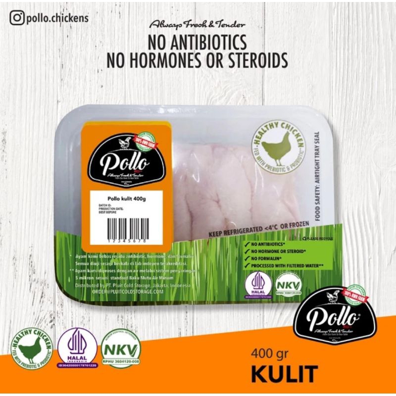 

Pollo Kulit Ayam 400 gr
