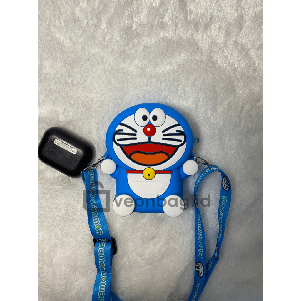 [Ukuran KECIL] Tas Selempang Anak Doraemon Lucu Cetakan Emboss 3D Real Pic Bisa COD Fashion