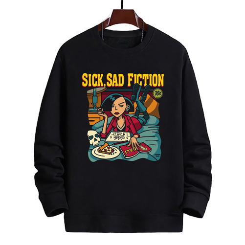 Sweater Daria Pulp Fiction Sick Sad Fiction MTV Crewneck Bahan Cotton Fleece | Ready Stock | Siap Ki