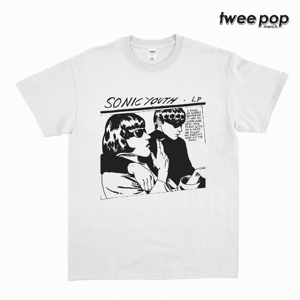 Original KAOS BAND SONIC YOUTH - GOO WHITE T-SHIRT Unisex Tee