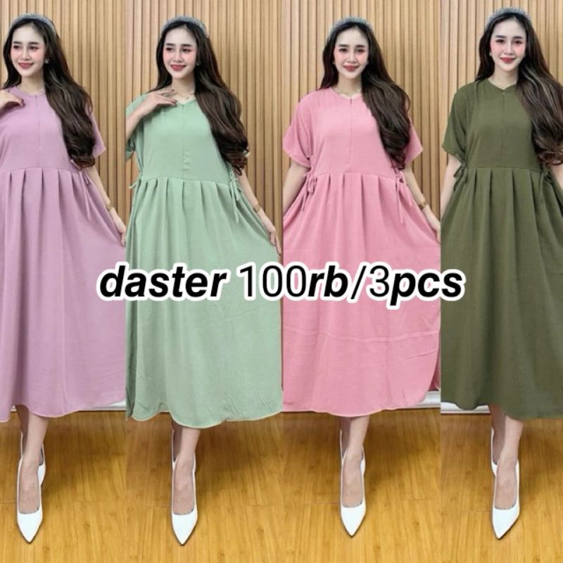 Paket usaha 100ribu 3pcs Daster nikita chibi daster crinkle daster airflow busui daster tali chibi d