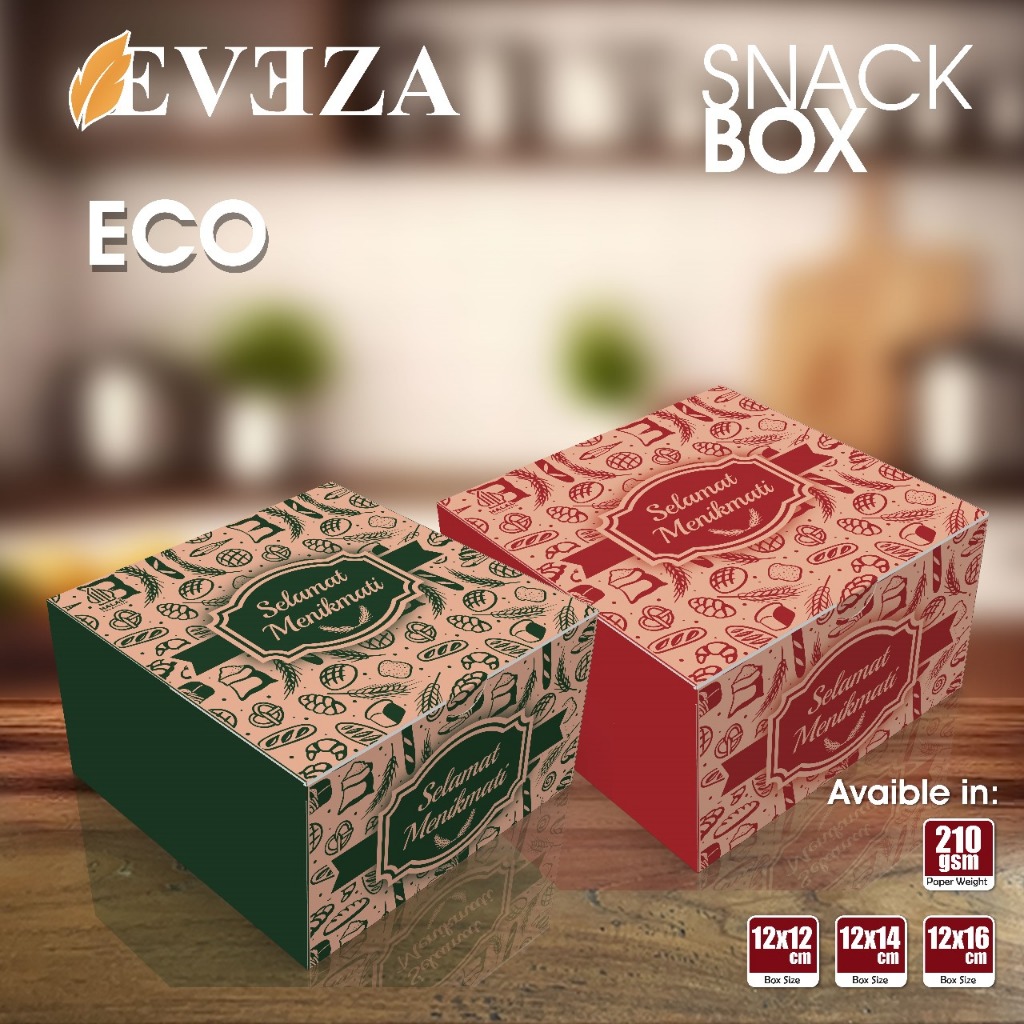 

SNACK BOX | Dus Katering | Dus Nasi | Dus Snack | Snack Box Eveza Eco Packaging (ISI 50 Pcs)