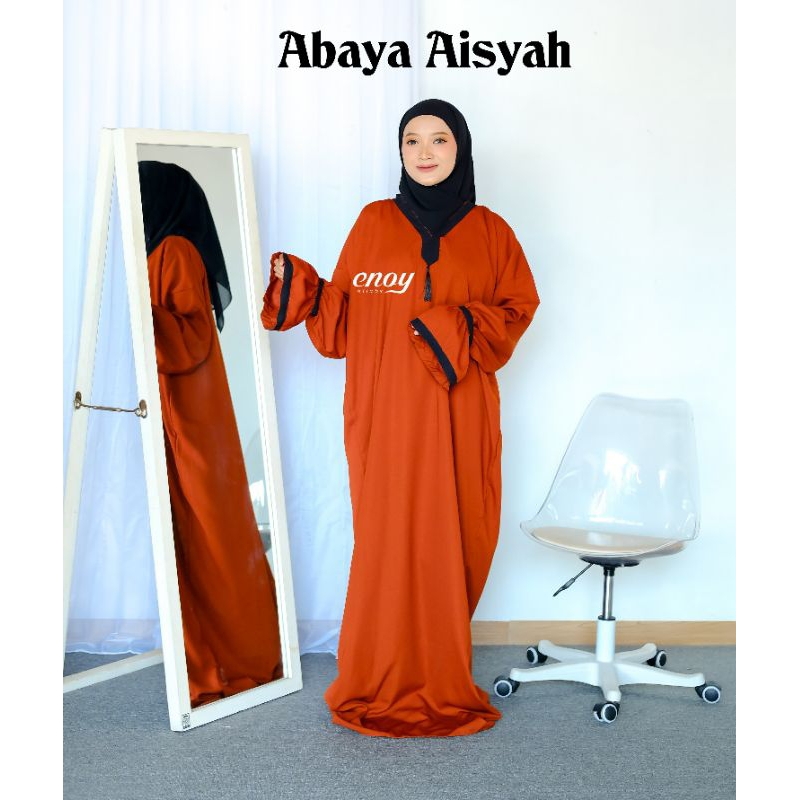 Abaya Sholat Aisyah Bahan Wolfis