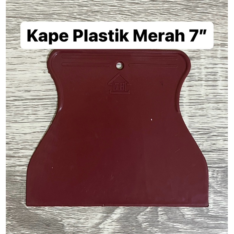 Kape Plastik Pvc Merah 7" Inch Inch | Scrapper Skrap Dempul Plamir Murah | Skrap Lebar Plastik Merah