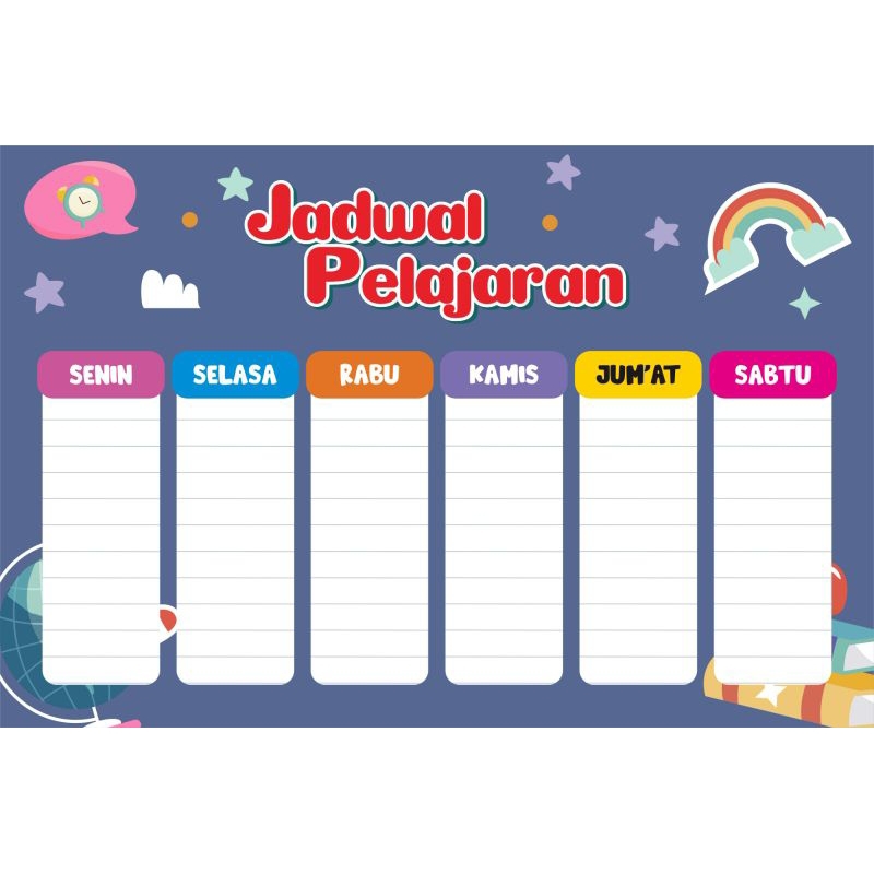 

Poster Jadwal Pelajaran - poster weekly planner