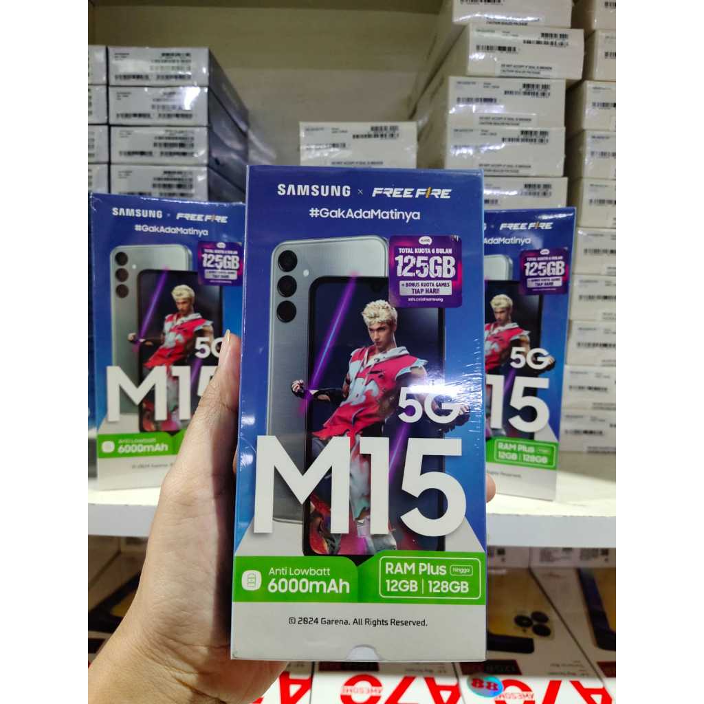 SAMSUNG GALAXY  M15 5G RAM 6+6(12) ROM (128BG) GARANSI RESMI 1 TAHUN