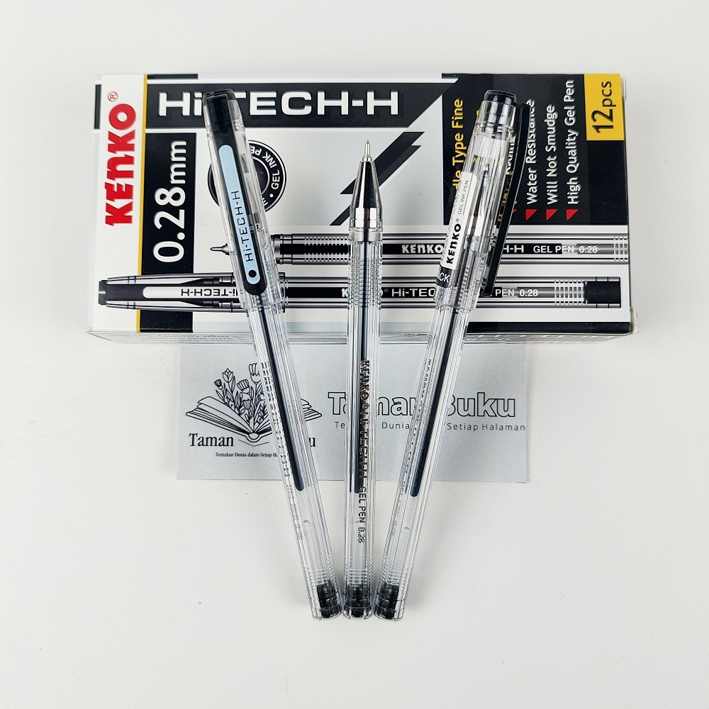 

Ballpoint Kenko Pulpen Gel HiTech H 0.28mm 1Box isi 12pcs Pena Soft