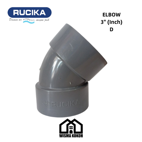 RUCIKA KENI / ELBOW 45° PVC 3" (Inch) D