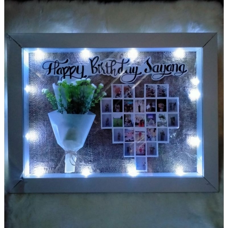 KADO FRAME FOTO 3D UNIK LAMPU