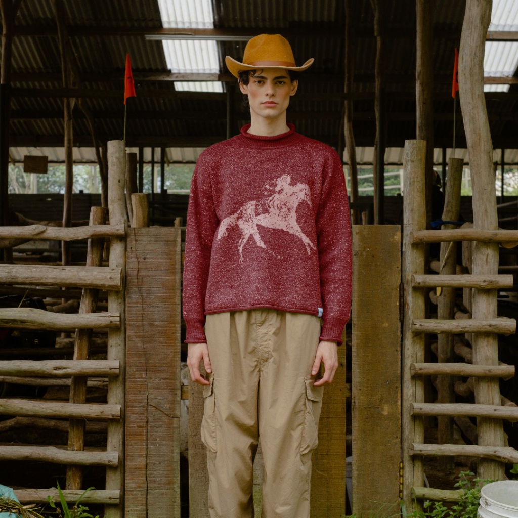 KTY Pattero - Sweater Knit Wanita & Pria Jockey's Joy - Maroon