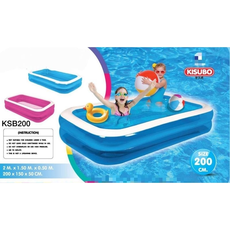 kolam renang anak kisubo ksb 2000 ukuran jumbo bahan karet