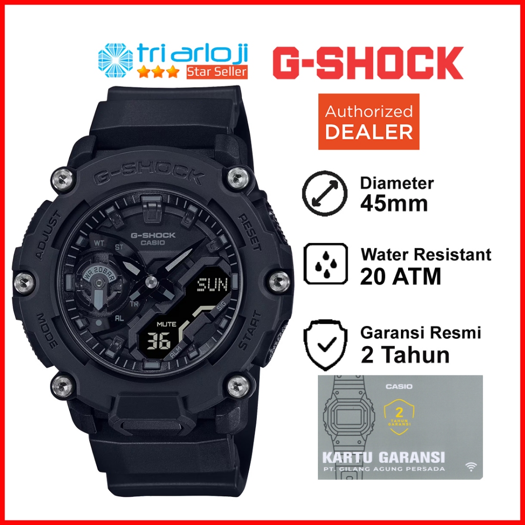 Casio G-SHOCK GA-2200BB-1ADR Jam Tangan Pria GShock GA2200BB GA-2200BB-1A GA-2200BB GA-2200 GA2200