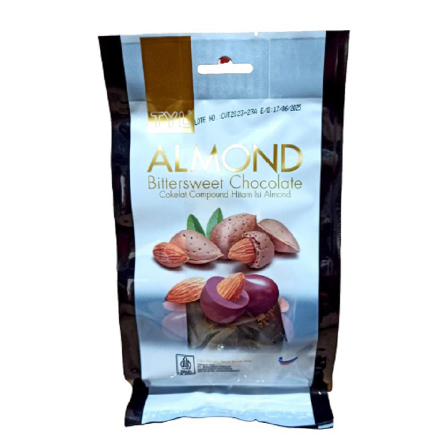 

Coklat Almond 100gr / TYL Almond Coklat Original / Almond Bitter Sweet Chocolate Almond White Chocolate Milk