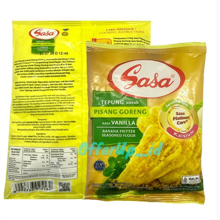 

Sasa Tepung Pisang Goreng Vanilla Sachet 210 gram