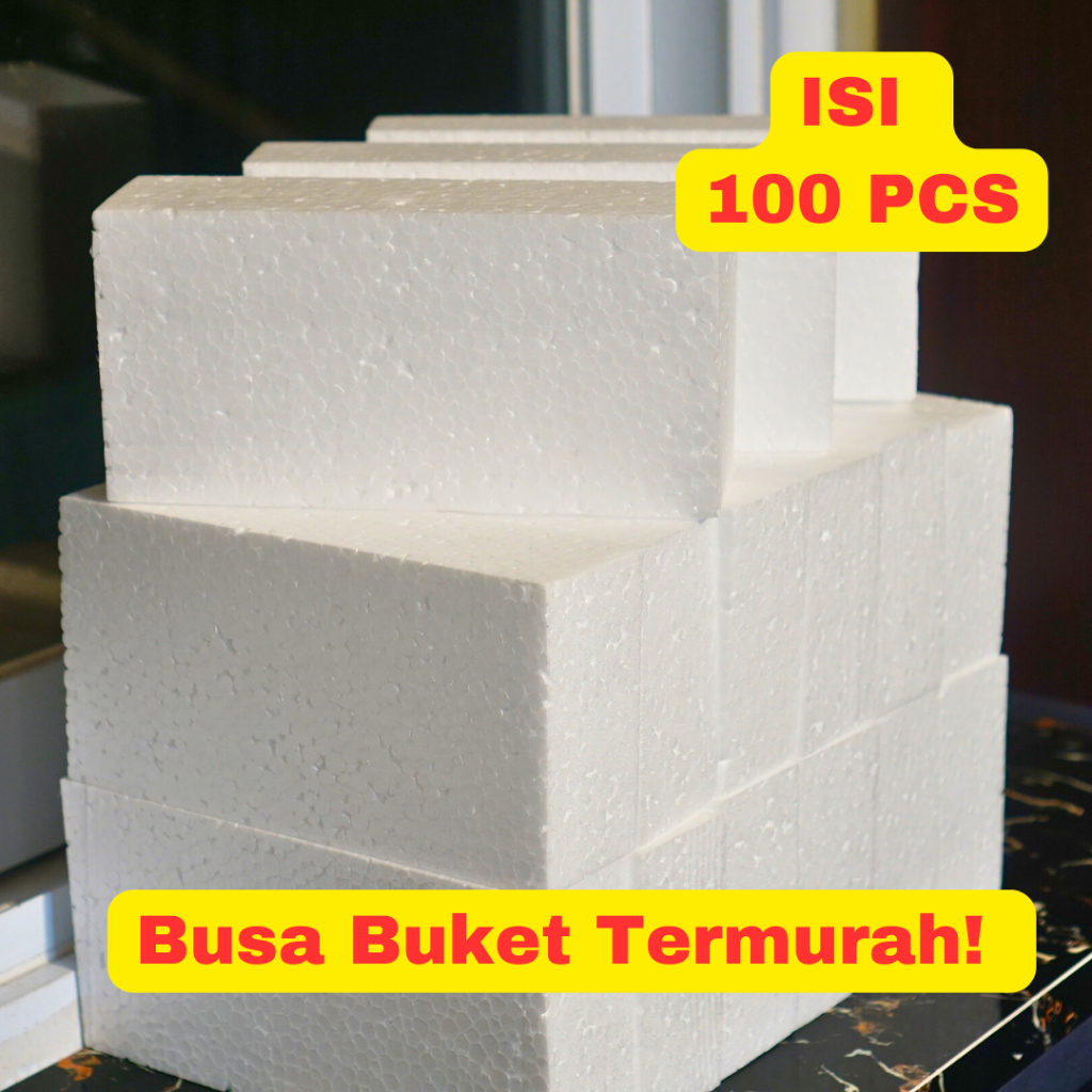 100 PCS Busa kering styrofoam sterofoam buket bunga Foam Oasis Bunga kering 1 dus