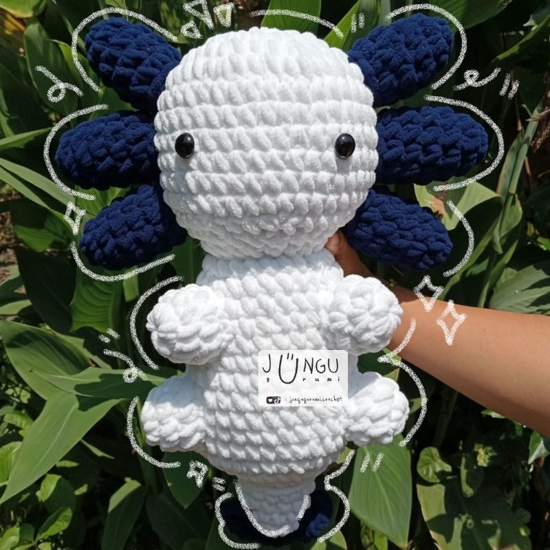 [40+cm] Axolot crochet doll | Boneka rajut axolot | jungugurumi