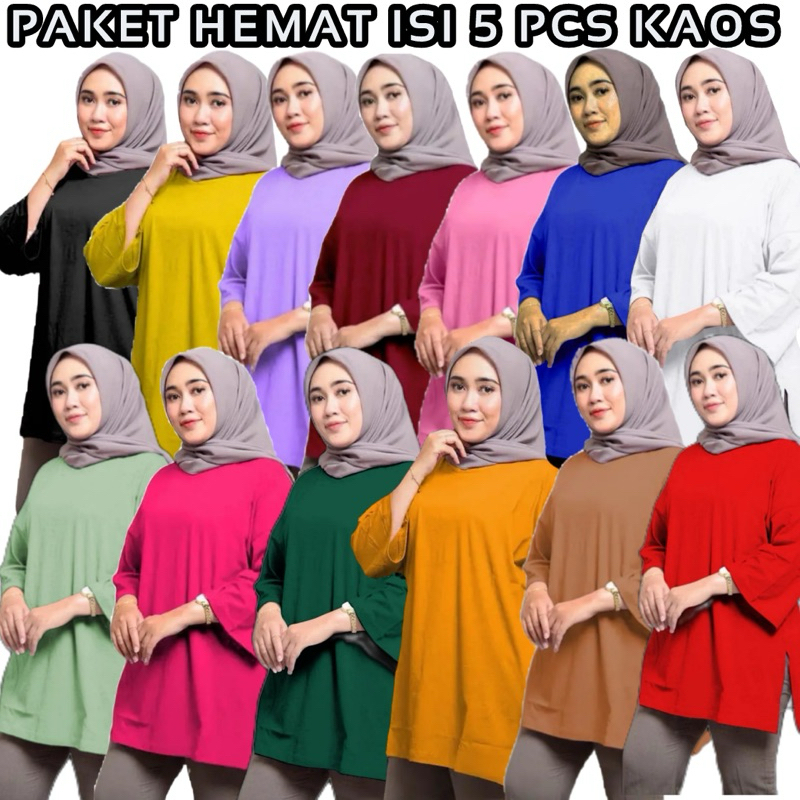 KAOS OVERSIZE WANITA / BAJU ATASAN OVERSIZE POLOS