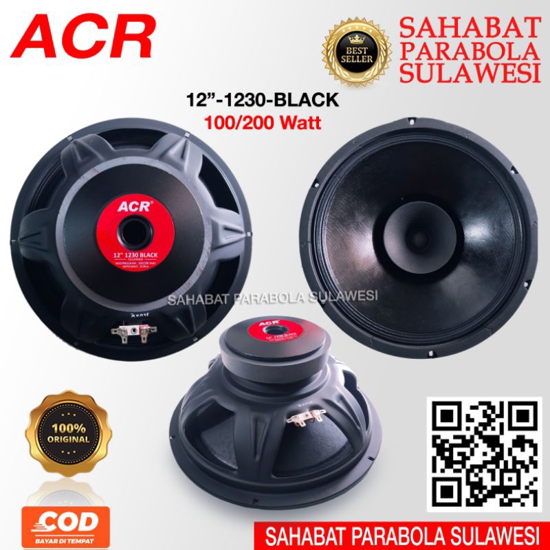 ACR 1230 BKACK SPEAKER 12"ACR TIPE 1230 BLACK ORIGINAL