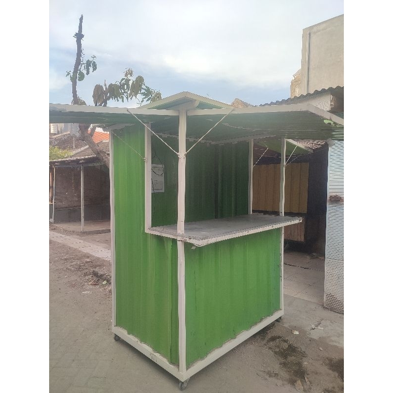 stand booth kontainer bekas / rombong jualan / booth kontainer