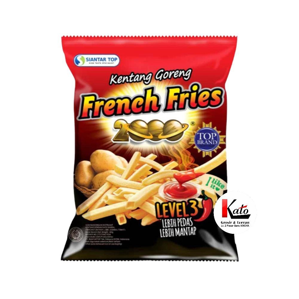 

French Fries 2000 Snack Kentang Goreng Saos Sambal Level 3 60gr