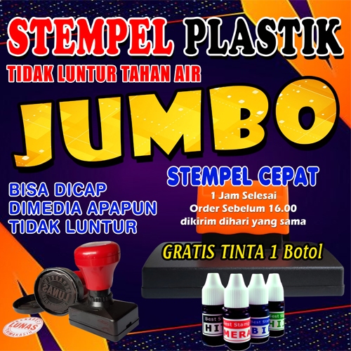 

Stempel Plastik Jumbo| Cup Gelas | Sterofoam | Mika | Kayu | Polymailer | Standing Pouch Tinta Permanen Waterproof