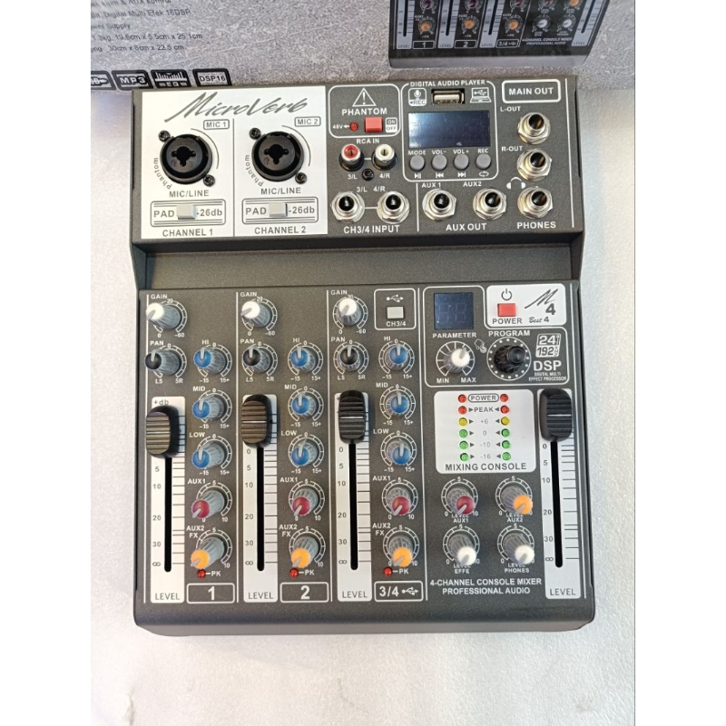 Mixer Audio MicroVervb Best4 4Channel Effect Reverb DSP