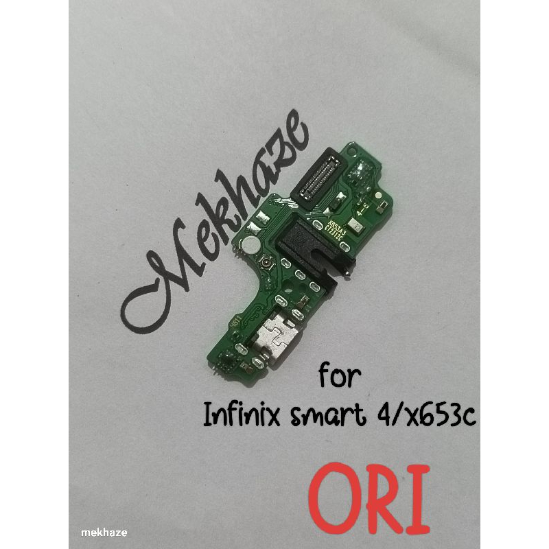 CONNECTOR CHARGER INFINIX SMART 4 X653 (big) ORI PAPAN KONEKTOR CAS PCB BOARD + MIC HANSFREE INFINIX