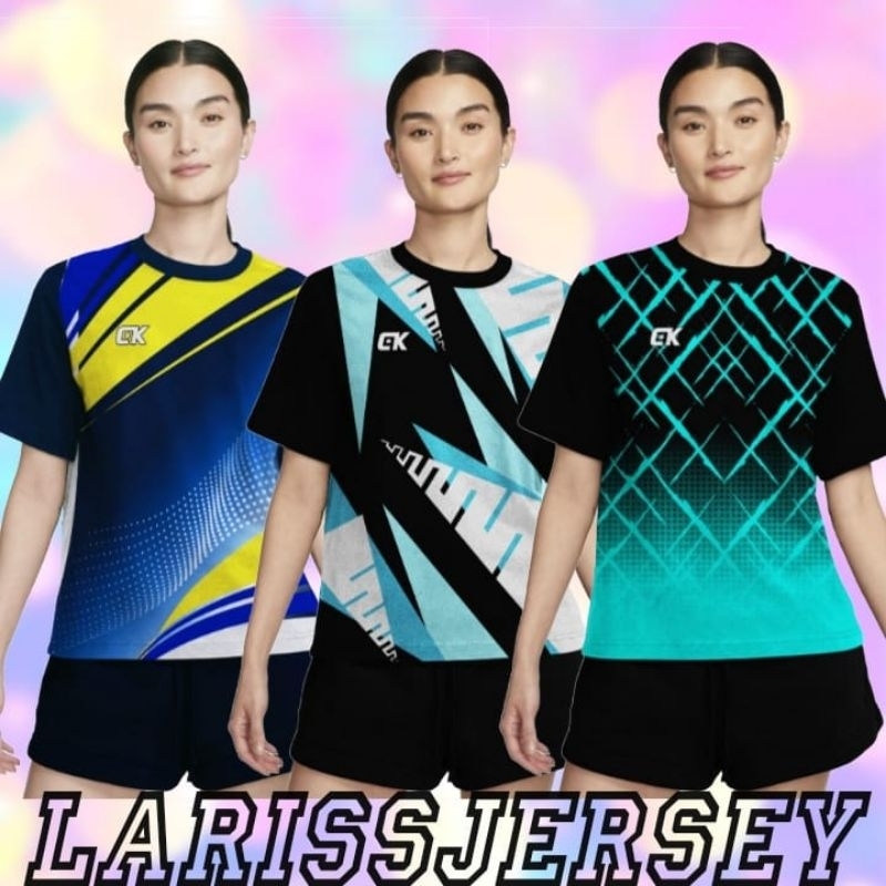 ( Cod ) Baju Olahraga Wanita Jersey Volly Wanita Baju Badminton Cewek Jumbo Size MLXL