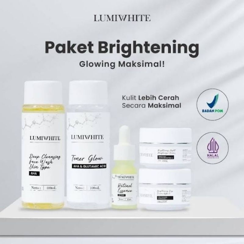 lumiwhite Paket isi 5 paket lengkap skincare lumiwhite